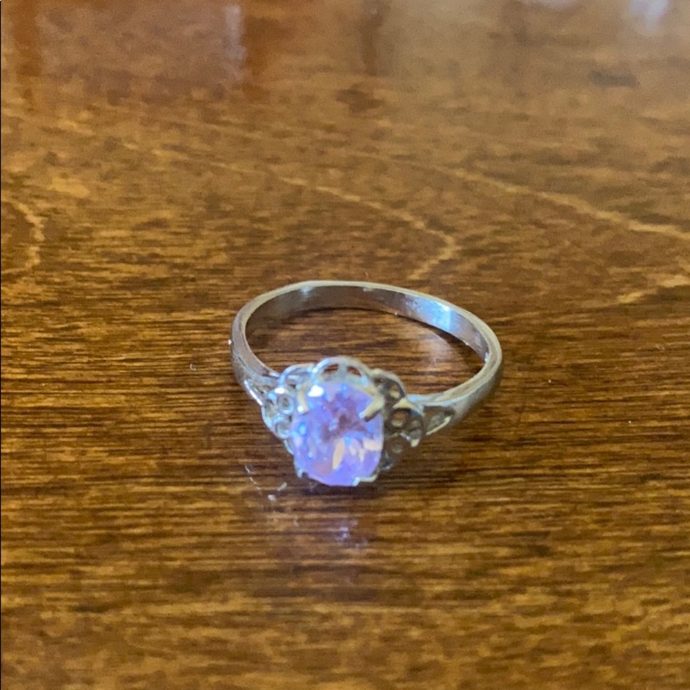 Sterling silver amethyst stone ring - Picture 2 of 5